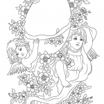 Angels are Carrying a Decorated...