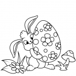 Cute Easter Bunny and Egg