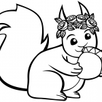 Cute Squirrel with an Acorn