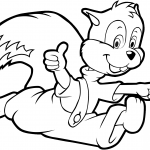 Funny Cartoon Squirrel