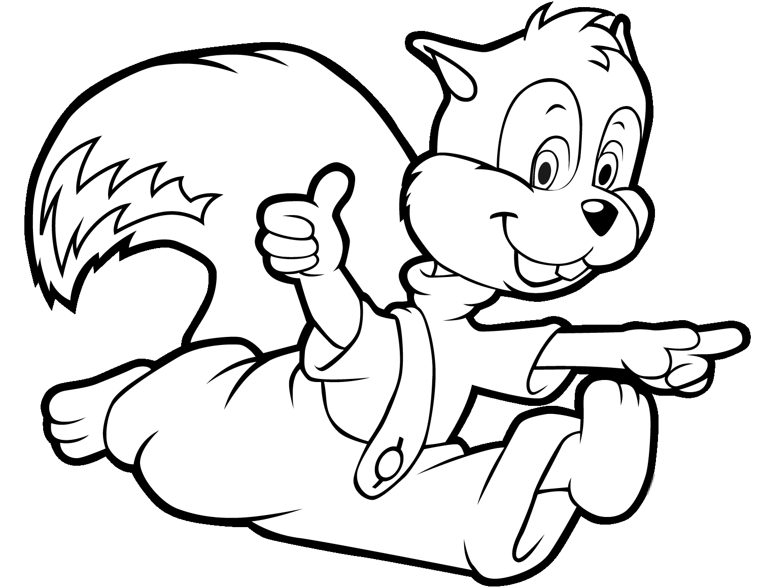 Funny Cartoon Squirrel