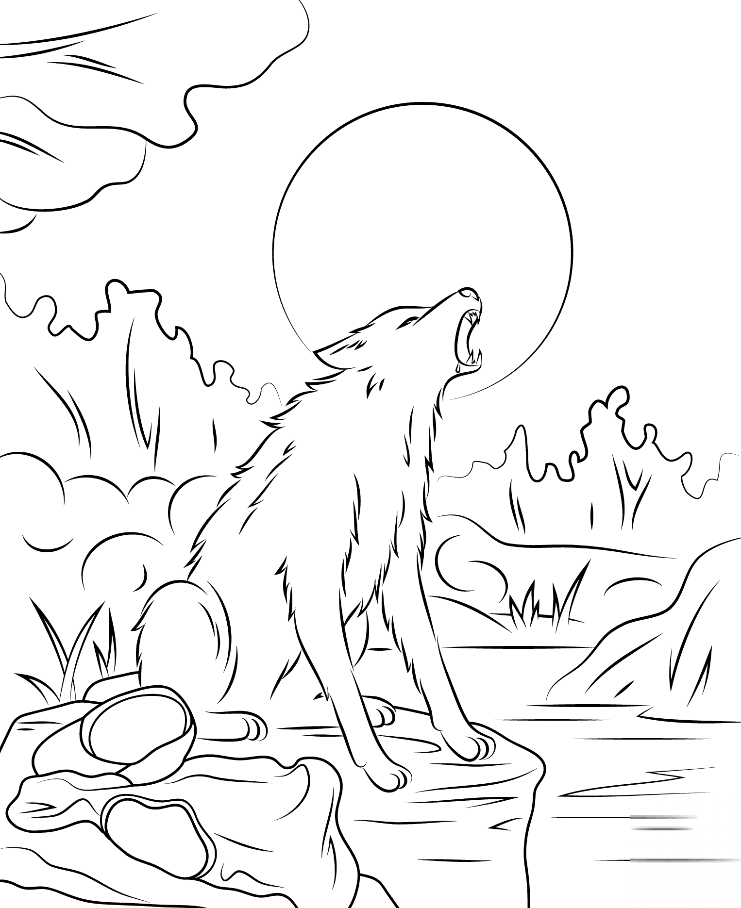 Werewolf Howling at the Moon