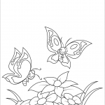 Happy Butterflies Fly over Flowers