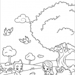 Boy and Girl on a Picnic