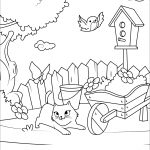 Cat Playing with a Butterfly in the...