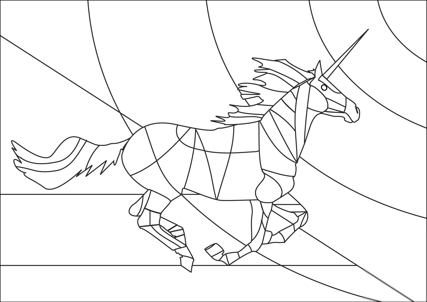 Stained Glass Unicorn