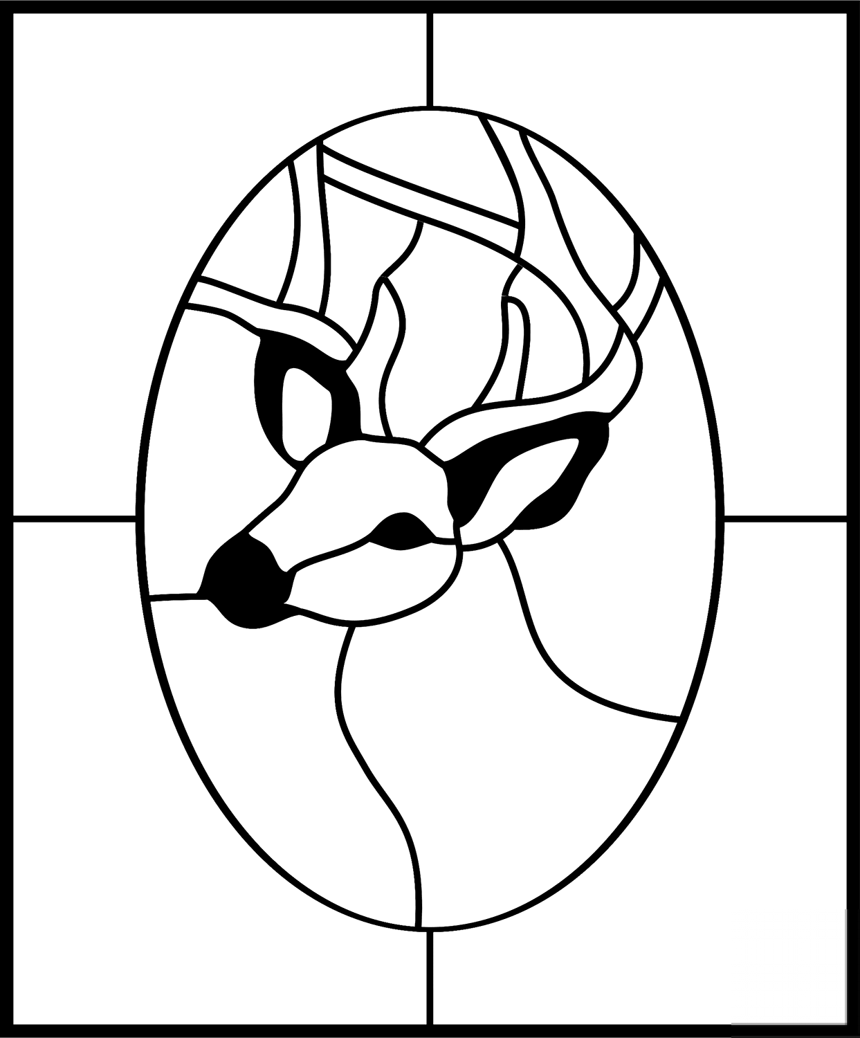 Stained Glass Deer