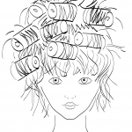 Girl with Curlers