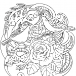 House Sparrow in Flowers