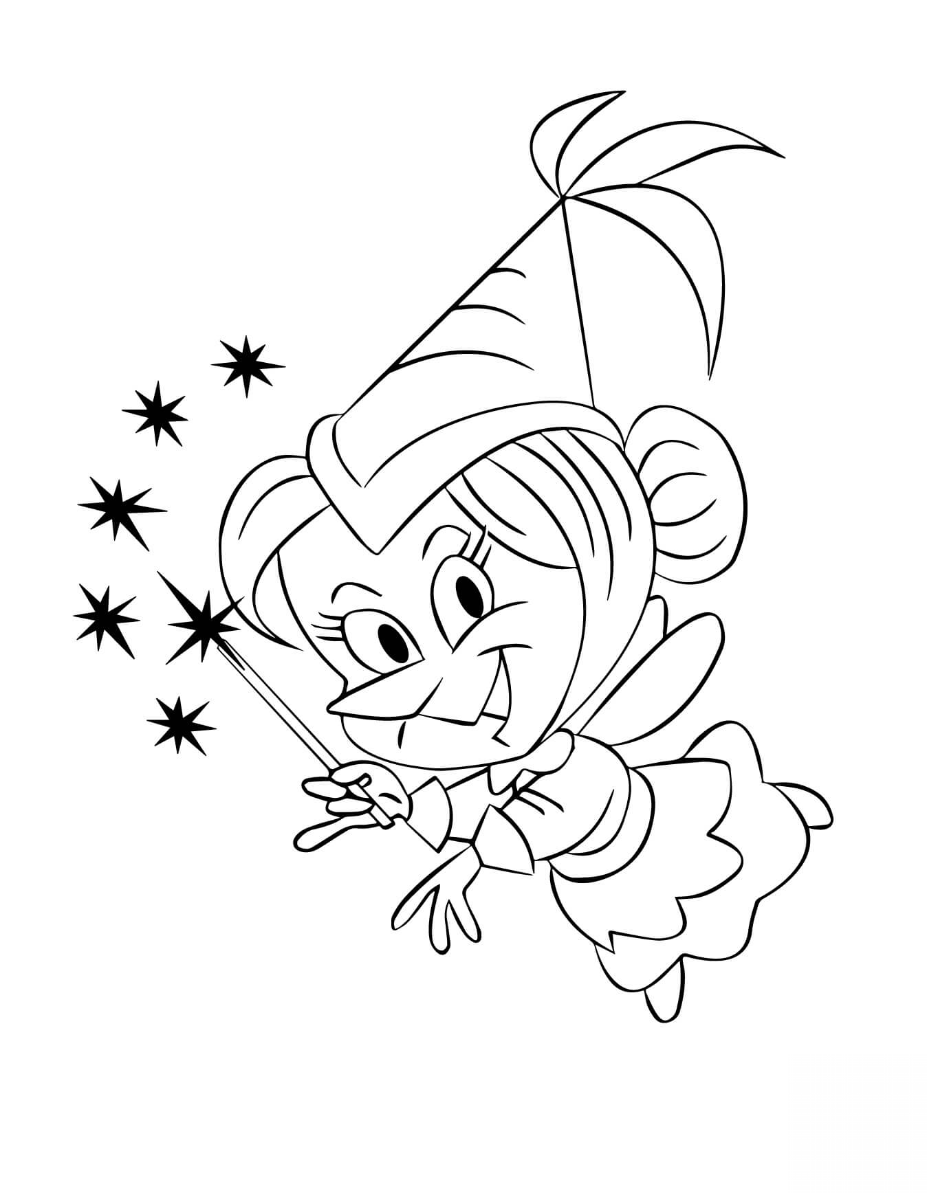 Animowana wróżka z różdżką