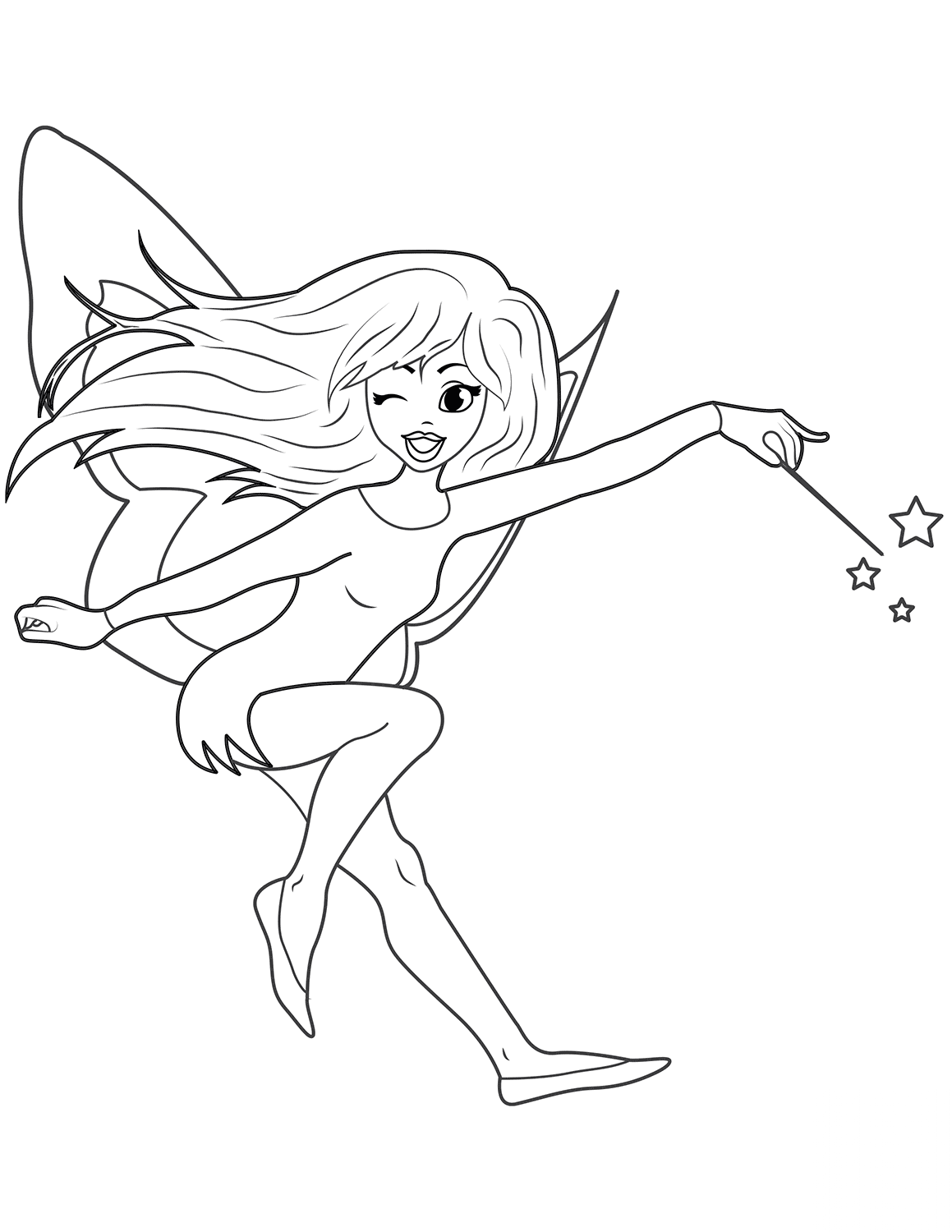 Winking Fairy with Magic Stick