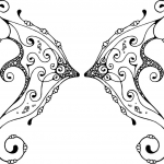 Skrzydło wróżki we wzory