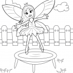 Fairy Jumping on Trampoline