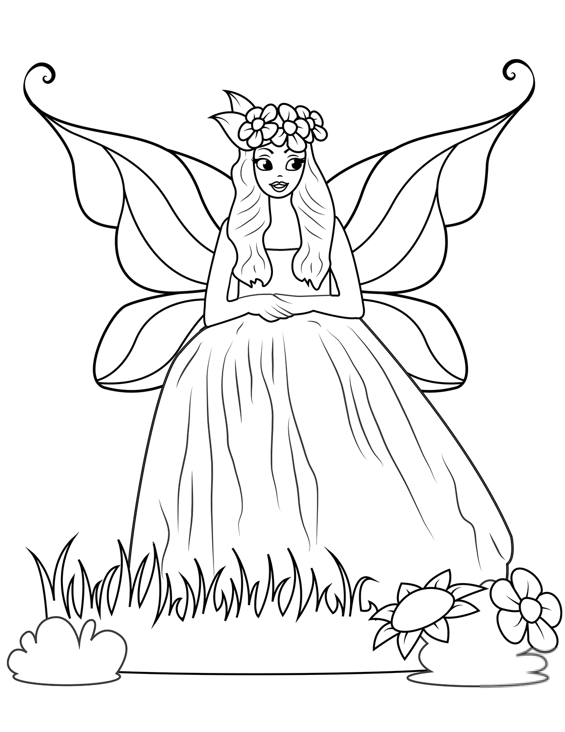 Fairy in Ball Gown Dress