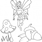 Fairy Flies over Acorns and Fly Agaric