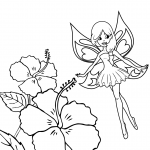 Fairy Flies over Hibiscus