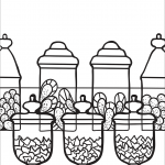 Zentangle Pattern with Urns