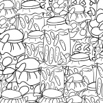 Szklane słoiki we wzorze Zentangle