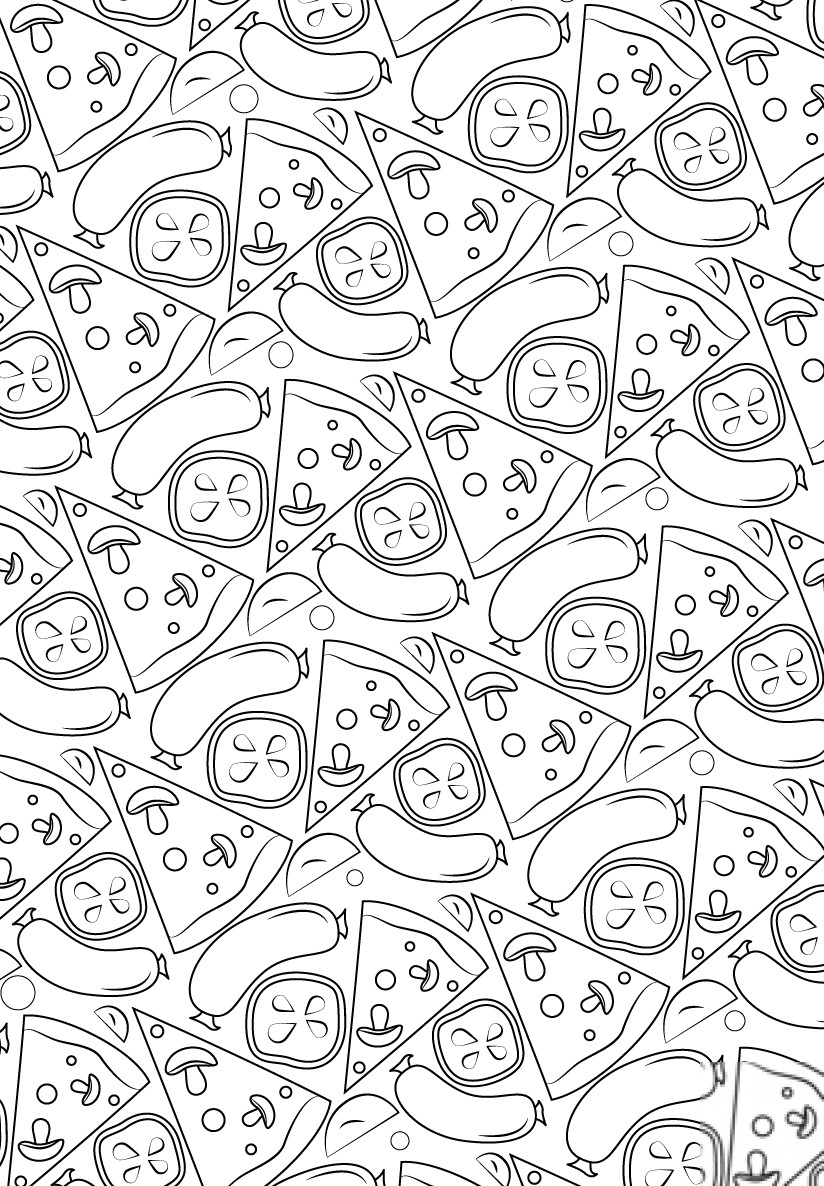 Pizza and Sausage Pattern