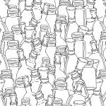 Bottles with Corks Pattern