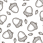 Pattern with Acorns