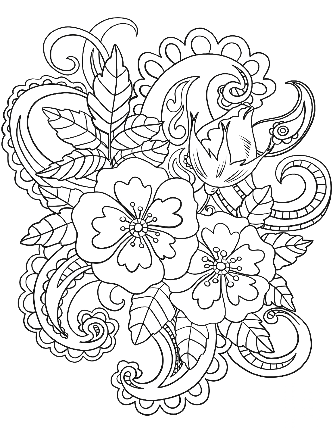 Flowers with Paisley Patterns