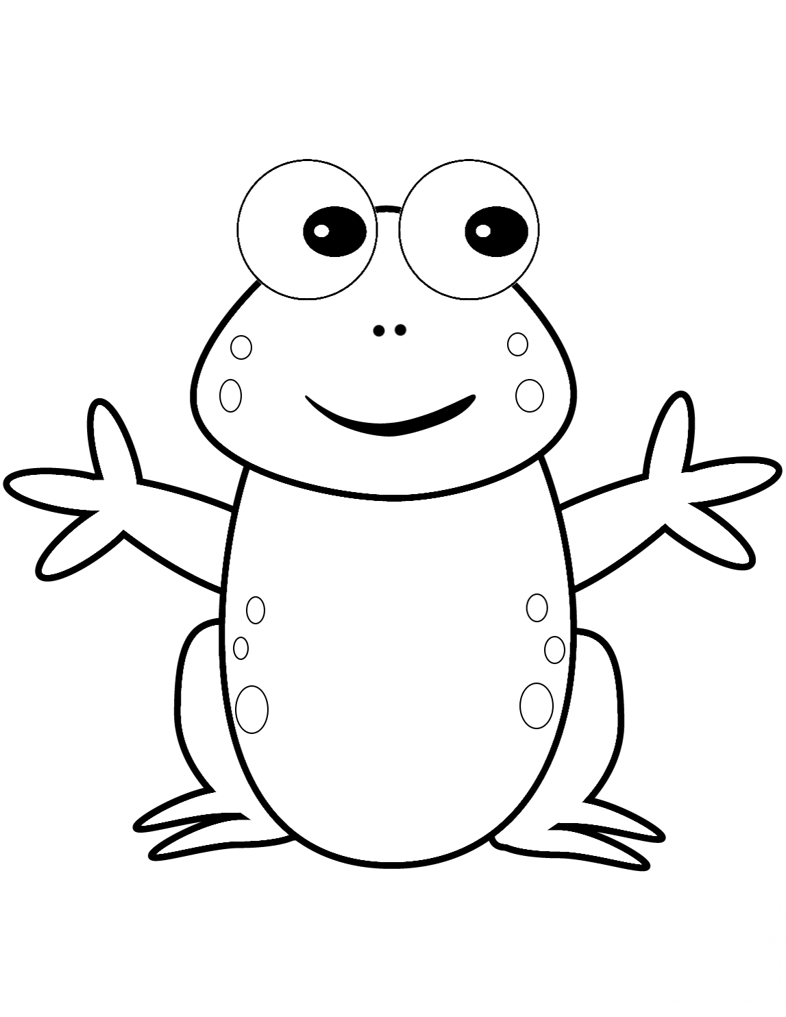 Happy Cartoon Frog