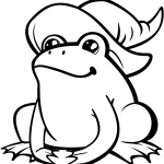 Cute Frog in Witch Hat