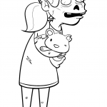 Zombie Girl with Teddy Bear