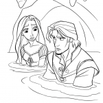 Rapunzel and Flynn in a Cave