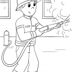Cartoon Firefighter