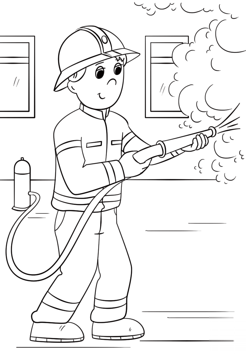 Cartoon Firefighter