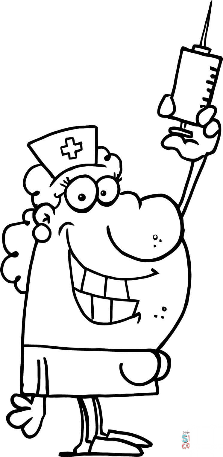 Pielęgniarka ze strzykawką