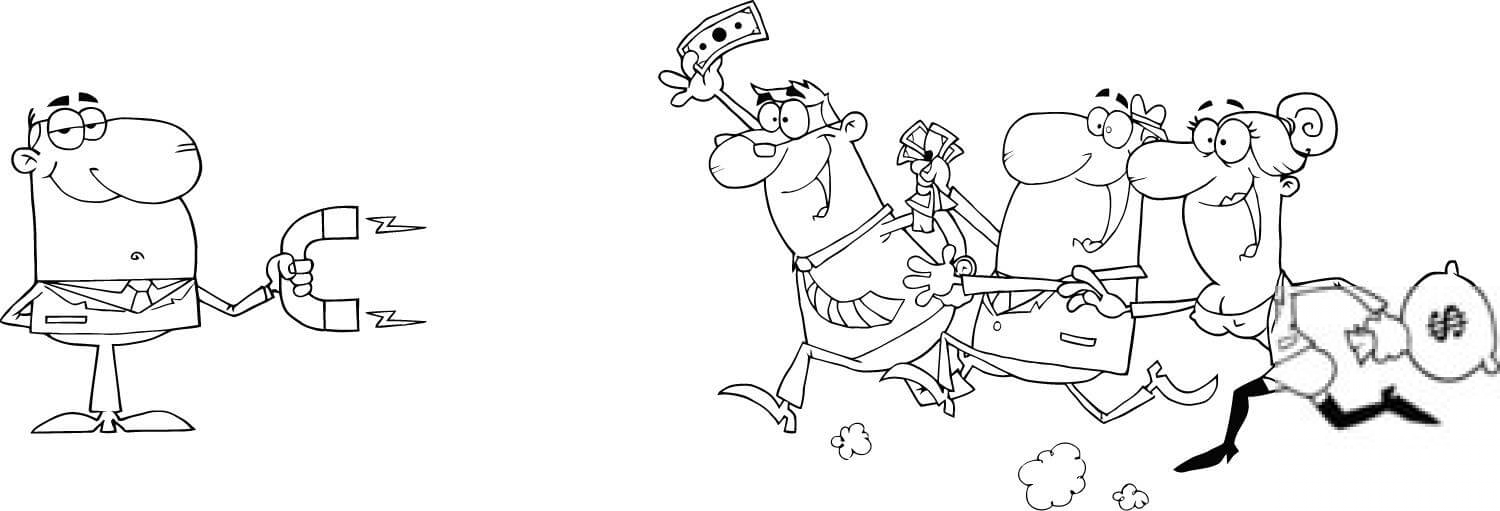 Manager marketingowy z magnesem