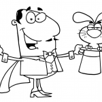 Magik z królikiem w kapeluszu