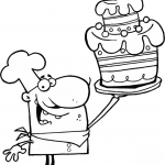 Dumny szef kuchni trzymający...