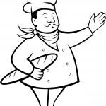 Francuski szef kuchni trzymający...