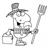 Rolnik w słomianym kapeluszu