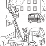 Fireman is Climbing up the Truck...