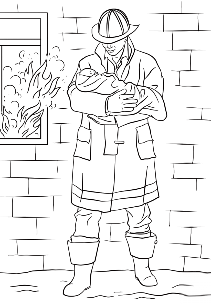 Firefighter Saves Baby from Fire