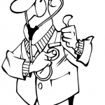 Lekarz badący siebie samego