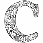 Letter C Zentangle