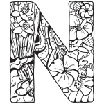 Letter N Zentangle