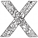 Letter X Zentangle