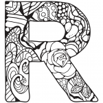 Letter R Zentangle