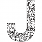 Letter J Zentangle