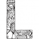 Letter L Zentangle