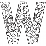 Letter W Zentangle