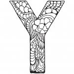 Letter Y Zentangle