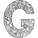 Letter G Zentangle